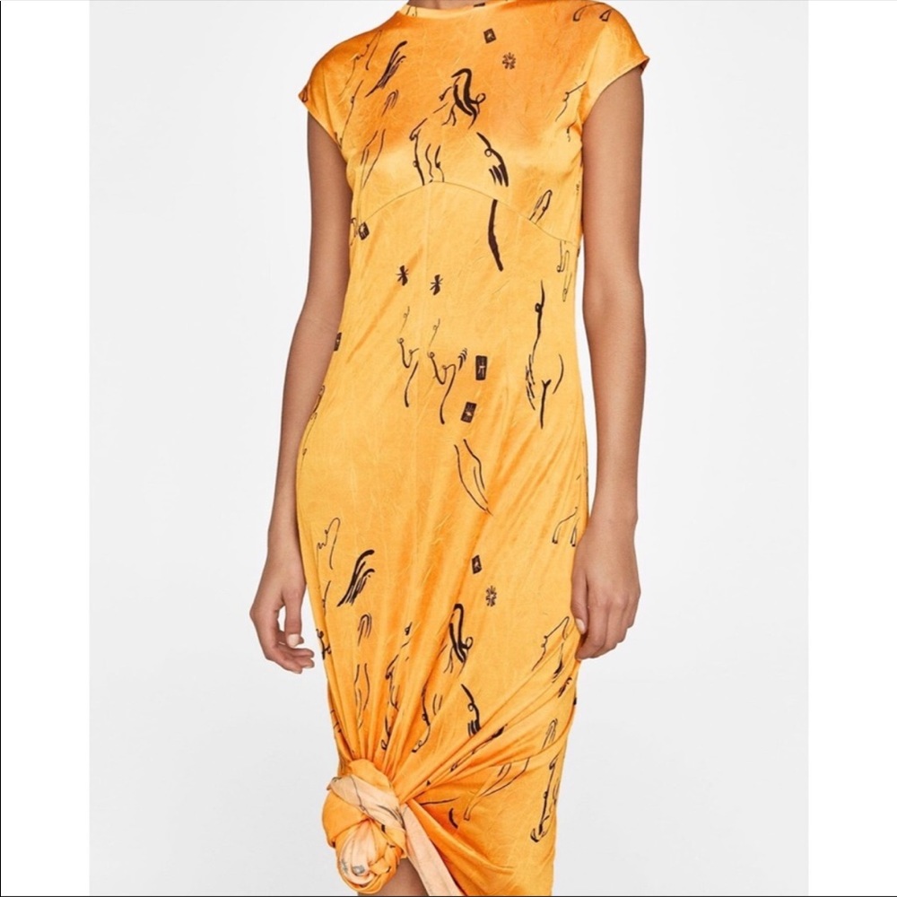 Zara yellow maxi dress